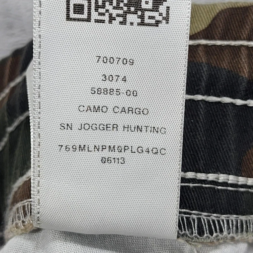True Religion Pants Mens L Green Camo Cargo Jogger Hunting Streetwear Casual
